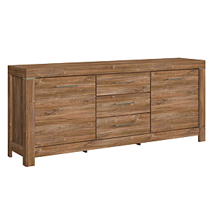 Chiffonnier GENT 3 tiroirs et 2 portes - Marron