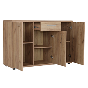 Commode FONTANA 3 portes et 1 tiroir Marron clair