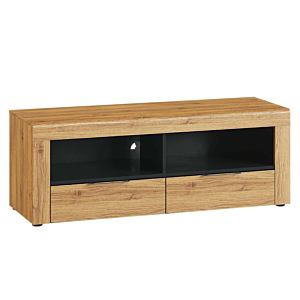 Petit meuble TV KAMA - Chêne et Noir