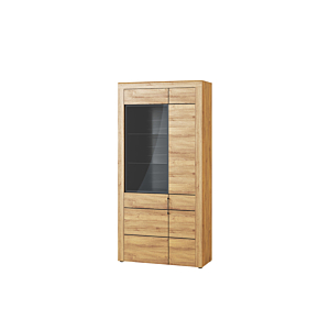 Grande vitrine KAMA Chêne et noir