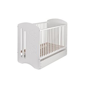 Lit Bébé LAURA 60*120cm - Blanc Lits bébés