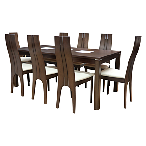 Set table + 8 Chaises BORA - Marron