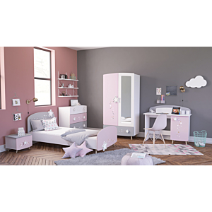 Chevet STELLA Rose et Blanc