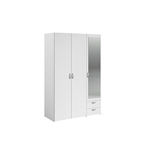 Armoire DAILY 3 portes 2 tiroirs - Blanc