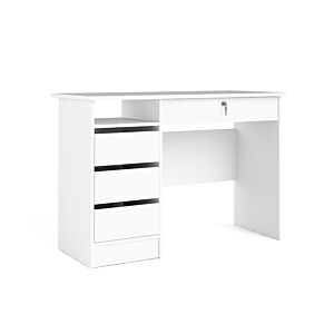 Bureau FUNCTION PLUS + 3 Tiroirs Et 1Tiroir Avec Serrure -Blanc