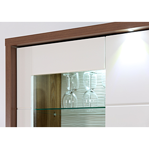 Grande vitrine SAINT TROPEZ avec led – Blanc