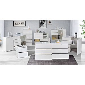 Chevet SIENNA 2 tiroirs - Blanc