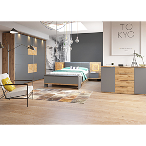Coffre pied de lit LIVORNO - Gris