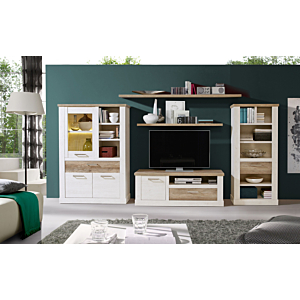 Vitrine DURO 1 tiroir et 3 portes – Blanc