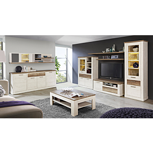 Vitrine DURO 2 portes et 1 tiroir – Blanc