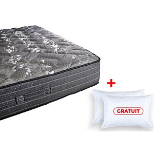 Matelas KINEDORSAL AIRFORM - Gris / Blanc + Oreillers Gratuits