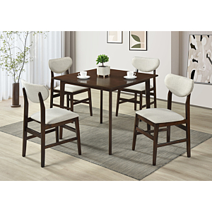 Set Table À manger ALBA Avec 4 Chaises – Cappucino