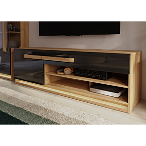 Meuble TV ATTENTION 159,9cm - Beige / Noir