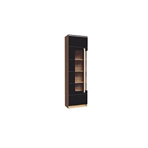 Vitrine Gauche ATTENTION - Beige / Noir Rangement de salon