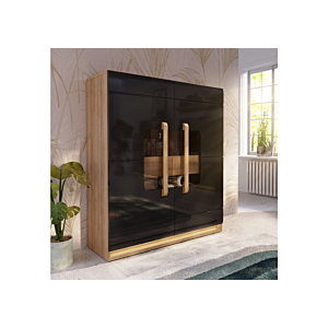 Vitrine ATTENTION - Beige / Noir