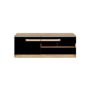 Meuble TV ATTENTION 139,9cm - Beige / Noir