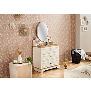 Commode AYLA - Blanc / Chêne