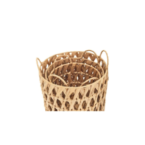 Lot De 3 Paniers Ajouré Avec Anses - Beige
