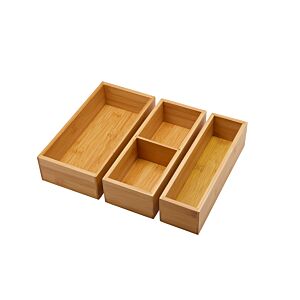 Set rangement couverts bambou - Beige Naturel Art de la table