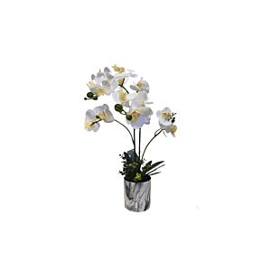 ORCHIDÉE ARTIFICIELLE EN POT 26x26x53cm - Blanc Plantes et fleurs artificielles