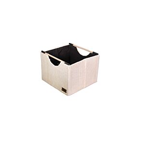 Boite De Rangement Côtelé 32x31x26cm - Beige Accessoires-rangements