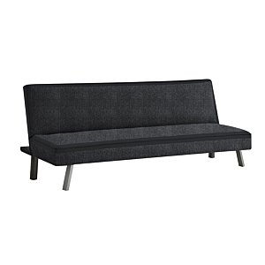 CANAPE-LIT SCANDY - Gris Foncé / Noir