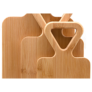 Set de 3 planches à découper en bambou - Beige Naturel