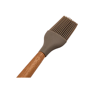Pinceau de cuisine Acacia avec silicone - Beige
