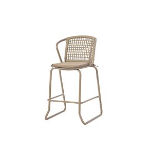 Tabouret Haut ALICIA - Taupe