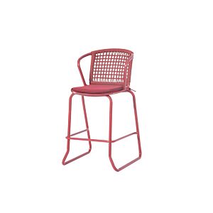 Tabouret Haut ALICIA - Rouge Brique