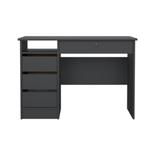 BUREAU SIENTO 4TIROIRS+ 1NICHE - GRIS