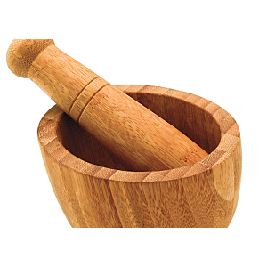 Mortier et pilant bambou - Beige Naturel