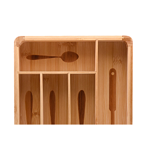 Range couverts bambou sériegraphie - Beige Naturel