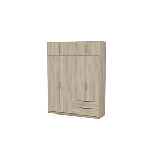 ARMOIRE GHOST 8 PORTES - Chêne Foncé