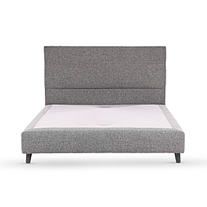 Lit Tapissé New MARSILIA En Tissu - Gris Foncé