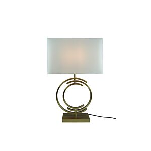 LAMPE DE TABLE EN METAL 20X35X58cm - Blanc Lampe de table