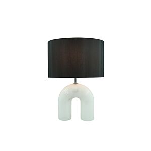 LAMPE DE TABLE EN GLASS 20X33X46cm - Blanc Lampe de table