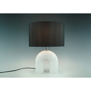LAMPE DE TABLE EN GLASS 20X33X46cm - Blanc