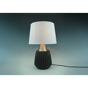 LAMPE DE TABLE EN CERAMIC METAL 30X47cm - Noir