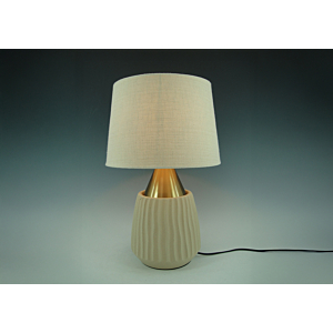 LAMPE DE TABLE EN CERAMIC METAL 30X47cm - Doré