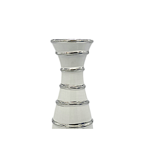 Vase Décoratif HUIFA - Argent / Blanc
