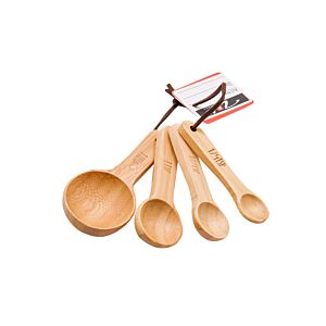 Set de 4 Cuillères doseuses en bambou - Beige Art de la table
