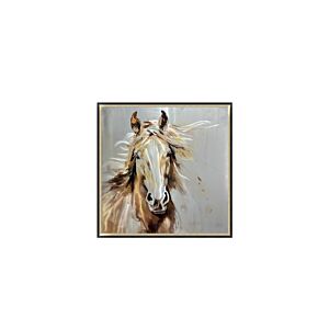 TABLEAU LE CHEVAL AVEC CADRE 100cm - Multicouleur Tableaux