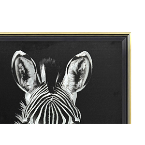 TABLEAU LE ZEBRE AVEC CADRE - Blanc / Noir