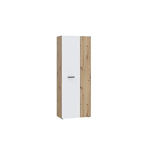 ARMOIRE NET306 2 Portes - Blanc / Chêne