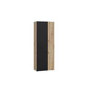 ARMOIRE NET306 2 Portes - Noir / Chêne