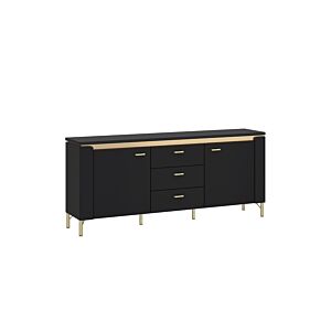 Meuble TV NORICA - Noir / Doré