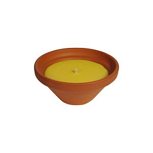 Bougie Citronnelle En Bol De Terre 70x155mm - Jaune Promos printemps