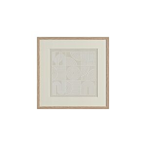 Tableau Géométrique Avec Cadre - Beige Tableaux