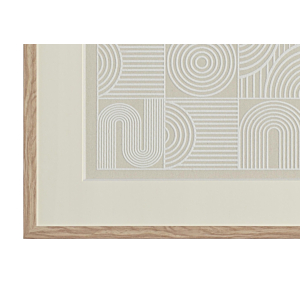 Tableau Géométrique Avec Cadre - Beige